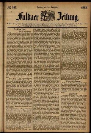 Ausgabe vom Freitag, den 14. Dezember 1883.
