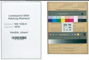 Entnazifizierung Johann Handzik , geb. 02.12.1913 (Angestellter)