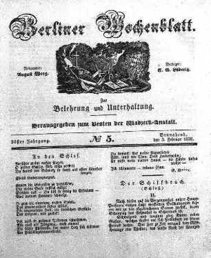 No. 5, Sonnabend, den 3. Februar 1838.