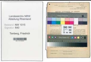 Entnazifizierung Friedrich Tenberg , geb. 15.06.1891 (Buchhalter)