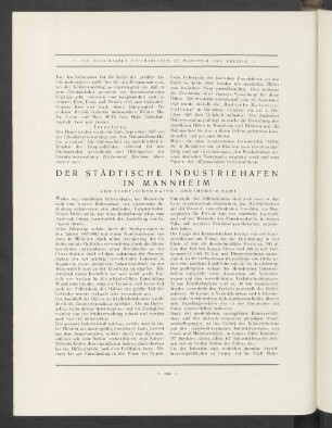 Der Städtische Industriehafen In Mannheim