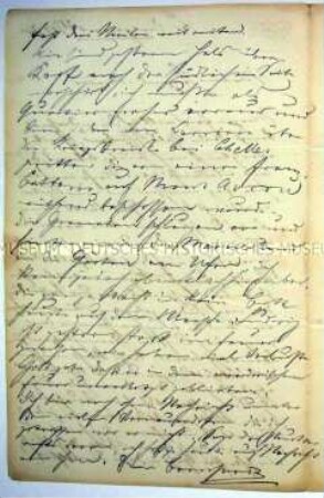 Brief von Bernhard Rostosky an seine Frau