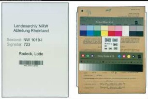 Entnazifizierung Lotte Radeck , geb. 17.01.1904 ()