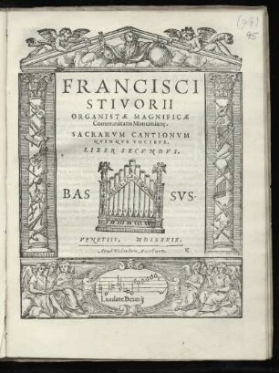 Francesco Stivori: Sacrarum cantionum quinque vocibus. Liber secundus. Bassus