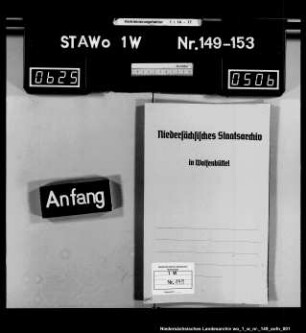 Übersendung des Depositengeldes durch das Friedensgericht Stadtoldendorf