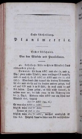 Erste Abtheilung. Planimetrie.