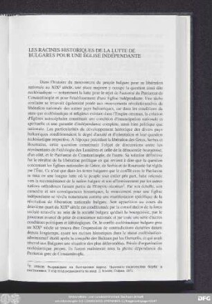 Les Racines Historiques De La Lutte De Bulgares Pour Une Église Indépendante