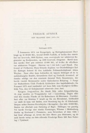 Tredje Afsnit. Den Skaanske Krig (1675-79).
