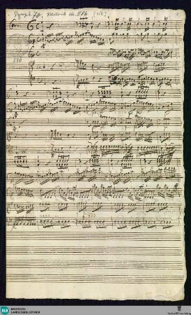 Symphonies - Mus. Hs. 586 : strings, cor (2); G; BrinzingMWV 7.93