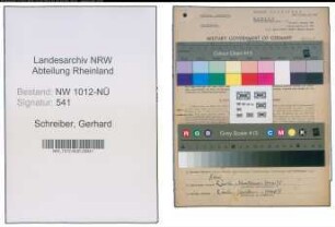 Entnazifizierung Gerhard Schreiber , geb. 02.03.1906 (Landwirt)
