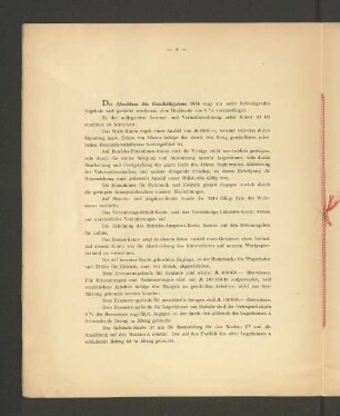 Der Abschluss des Geschäftsjahres 1914 [...]