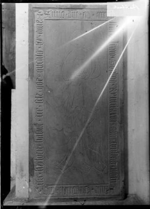 Bronnbach Kloster Grabplatte Sophia Ryneckerin (gestorben 1442)