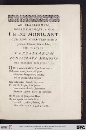 Ad clarissimum