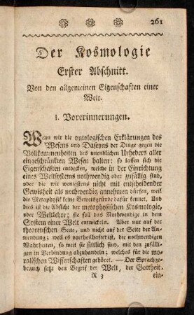 261-288, Erster Abschnitt.