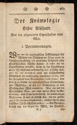 261-288, Erster Abschnitt.