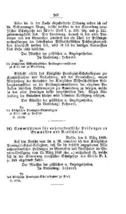 Commissionen für außerordentliche Prüfungen an Gymnasien und Realschulen : [III. Gymnasien und Realschulen]