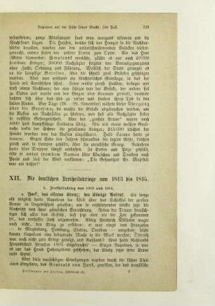 XII. Die deutschen Freiheitskriege von 1813 bis 1815