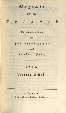 Magazin für die Botanik, 2. 1788/89 = Nr. 4 - 6