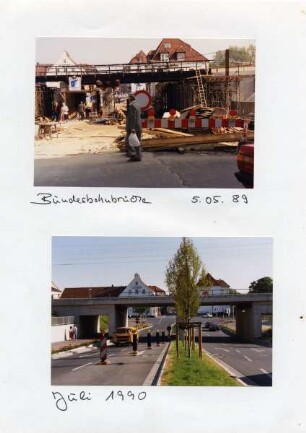 B239: Bundesbahnbrücke vorher - nachher