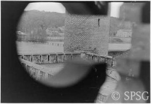 Mauerfall, Potsdam, Ufer Park Babelsberg, Blick von Maschinenhaus Babelsberg Richtung Klein Glienicke.