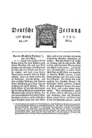 Aus der Grafschaft Diepholz, den 12ten März