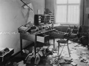 Bei einem Attentat zerstörtes Büro