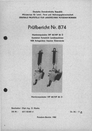 Membranpulsator MP 80