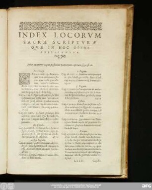 Index Locorum Sacrae Scripturae Quae In Hoc Opere Explicantur.