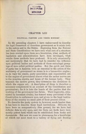 The American commonwealth : In 2 vol., 2. The party system, public opinion, illustrations and reflections, social institutions