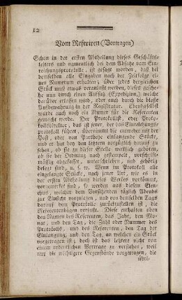 Vom Referiren (Vortragen)