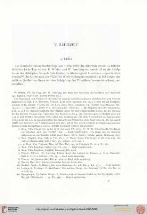 V. Reifezeit