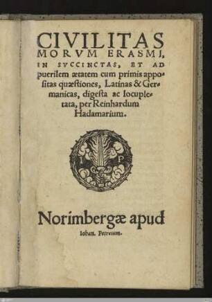 Civilitas morvm Erasmi,