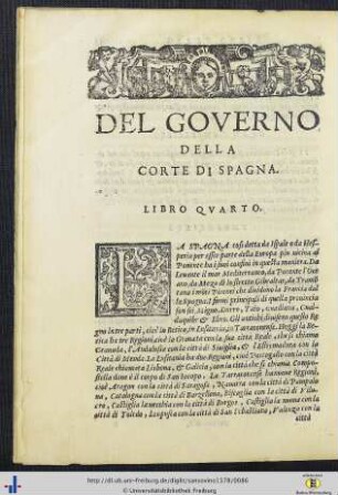 IV. Del Governo Della Corte Di Spagna.