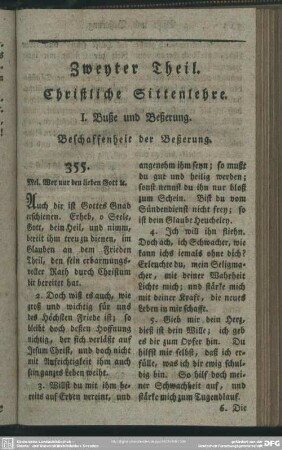 Zweyter Theil. Christliche Sittenlehre