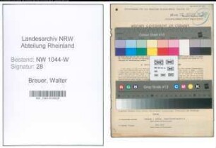 Entnazifizierung Walter Breuer , geb. 15.11.1892 (Maschinist)