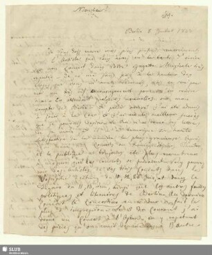 10: Brief von Antonio Bazzini an Robert Schumann - Mus.Schu.10