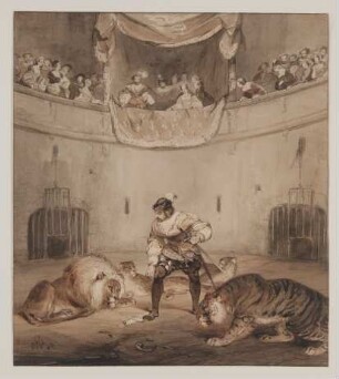 Illustration zu Friedrich Schillers Gedicht "Der Handschuh"