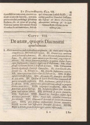 Caput VII. De aetate, qua quis Diaconatui aptus habeatur.