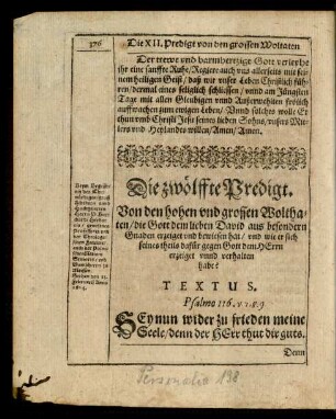 Die zwölffte Predigt.