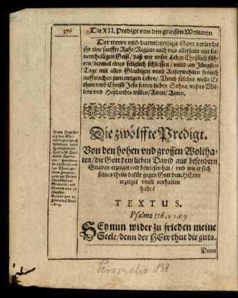Die zwölffte Predigt.