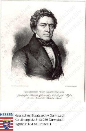 Breidenbach gen. Breidenstein, Friedrich v. (1781-1856) / Porträt, Brustbild, mit Bildlegende