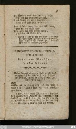 15te Lection. Lehre vom Menschen. (2te Fortsetzung.)