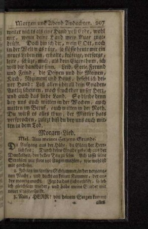 Morgen-Lied. Mel. Aus meines Herzens Grunde.