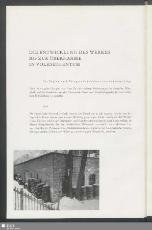 Die Entwicklung Des Werkes Bis Zur Übernahme In Volkseigentum