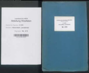 Landtag, Deputations-Verhandlungen