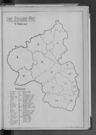 Wahlkreise im Land Rheinland-Pfalz