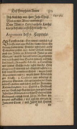 Argument deß 9. Capituls.
