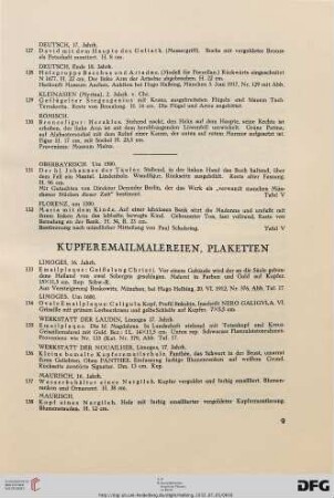 Kupferemailmalereien, Plaketten (Nr. 133-150)
