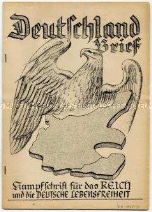 Druckschrift (Hektografie) mit nationalistischen Beiträgen zum Zeitgeschehen