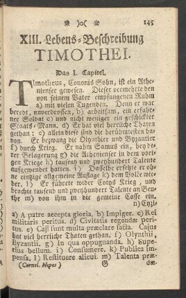 XIII. Lebens-Beschreibung Timothei